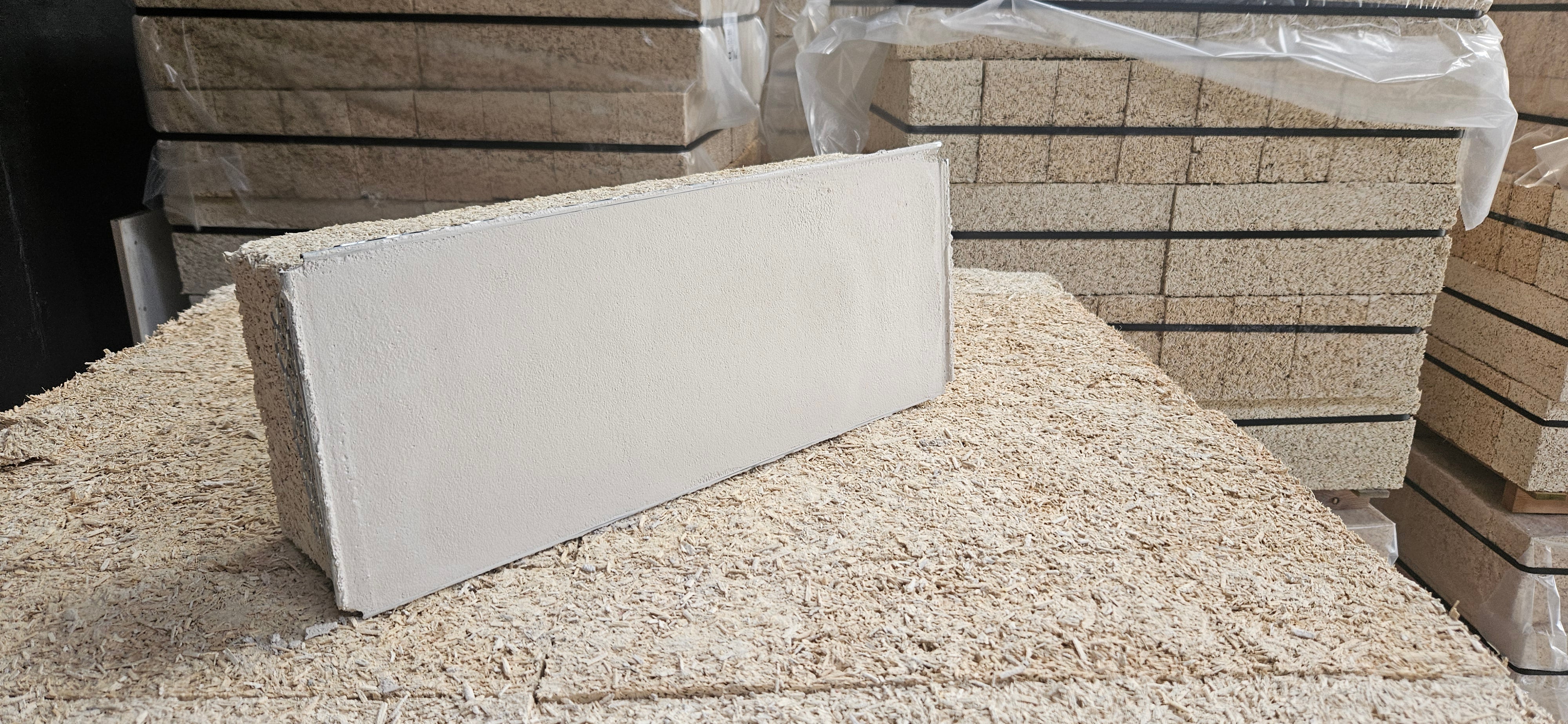 Base Coat Plaster on Hemp Block 